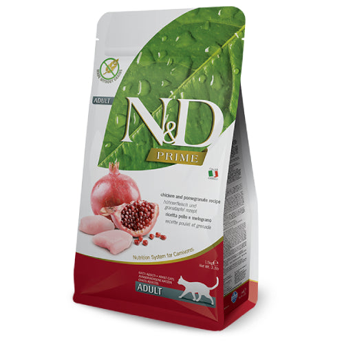Farmina Dry Food - N&D Cat Prime Chicken and Pomegranate Dry Cat Food, 10kg