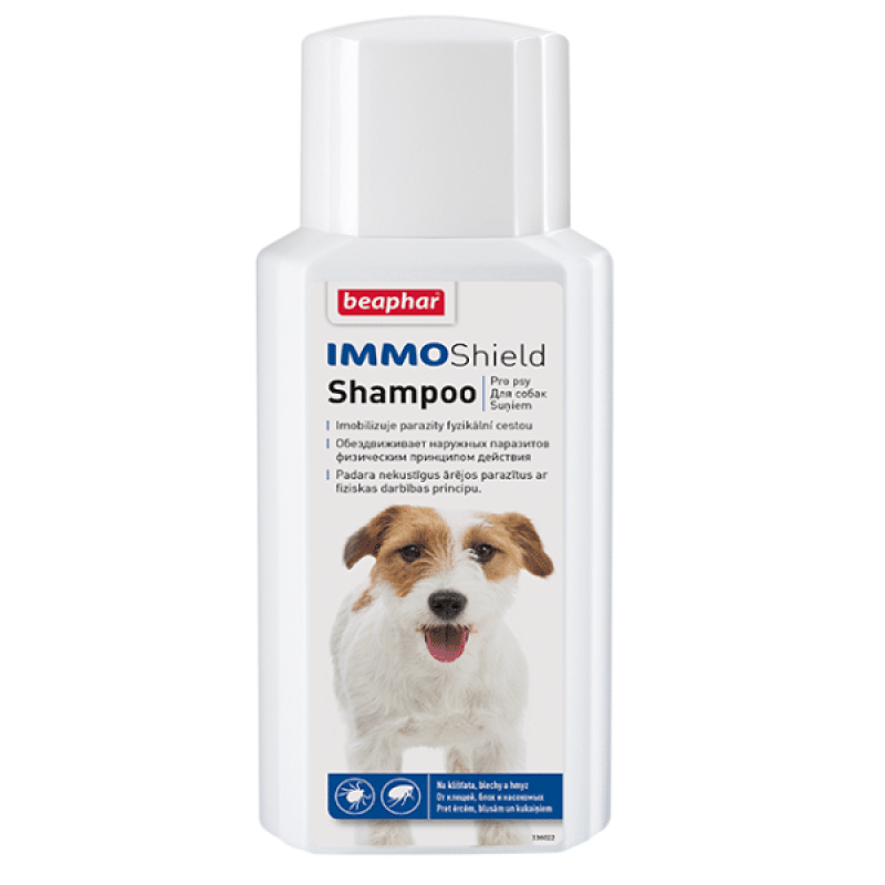 Beaphar IMMO Shield Shampoo für Hunde, Tiefenreinigender Floh- und Zeckenschutz, 250 ml