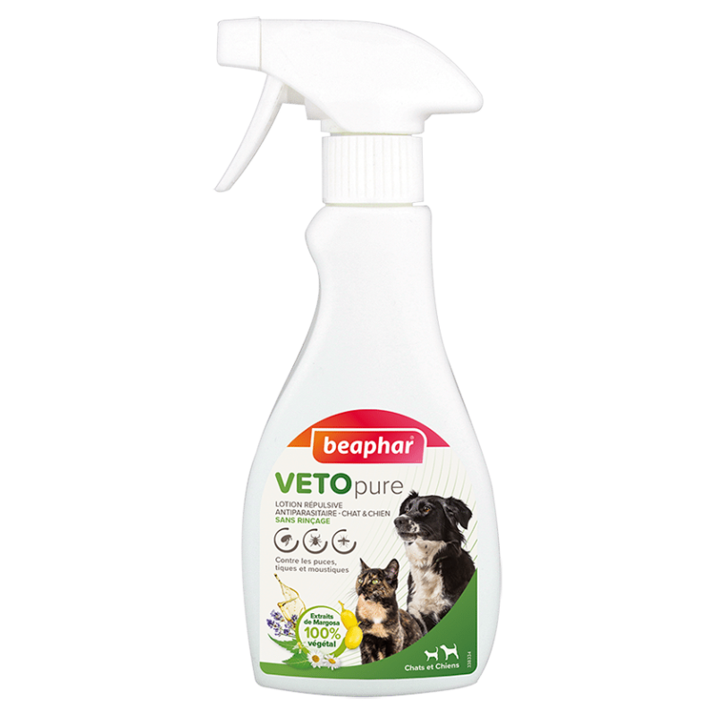Beaphar Veto Pure Bio Aérosol, 250 ml - Protection Naturelle pour Animaux