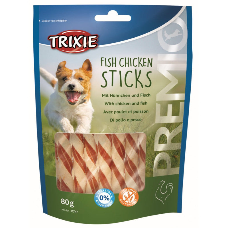 Trixie Premio Palitos de Pollo y Pescado, 80 g
