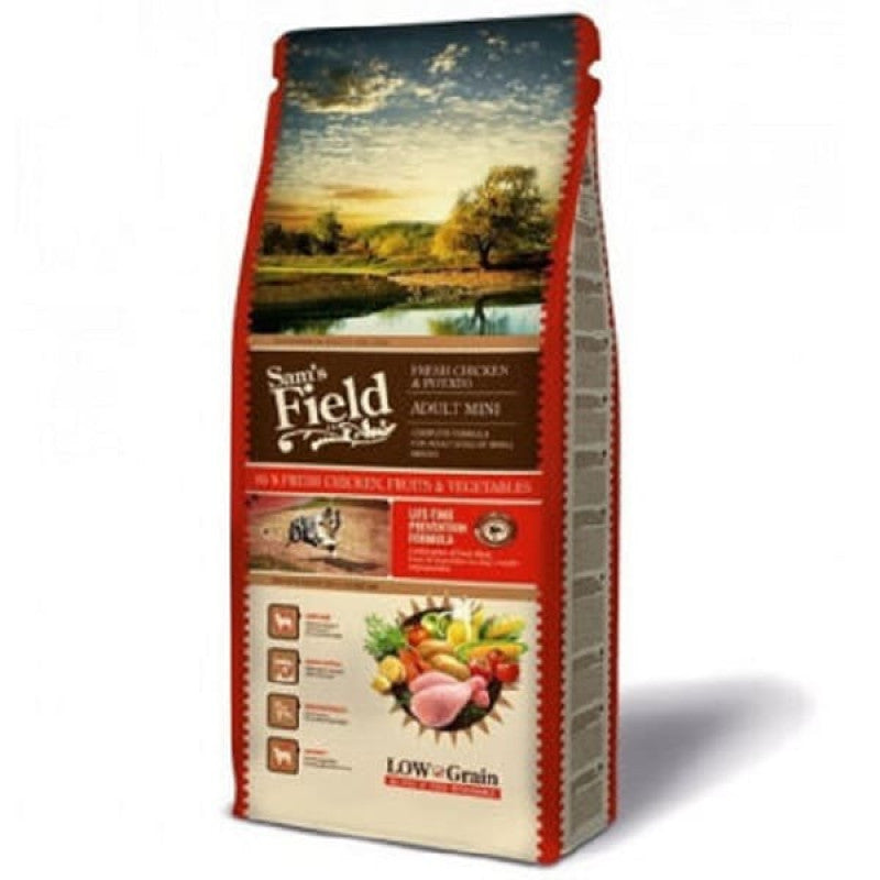 Sams Field Dry Dog Food Adult with Fresh Chicken, Mini, 8 kg