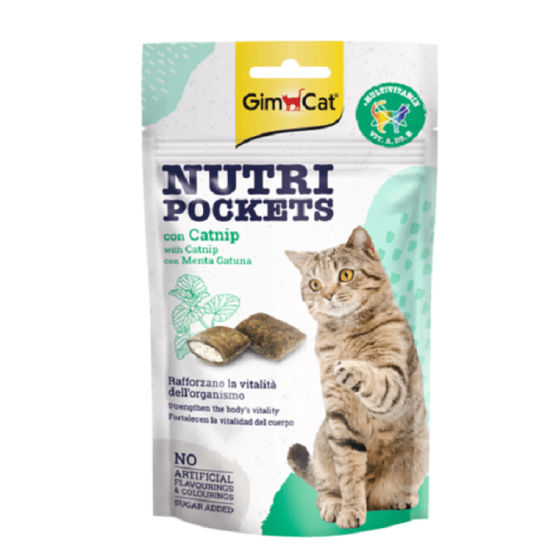 GimCat Nutri Pockets with Mint and Multivitamin, 60 g