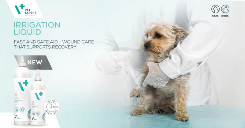 Vet Expert Wounds Care Irrigation Liquid for Dogs and Cats, 250ml