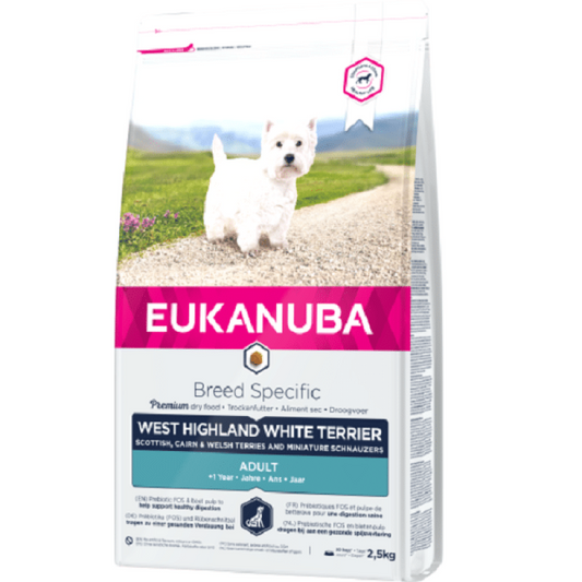 Eukanuba Adult West Highland White Terrier, 2,5 kg