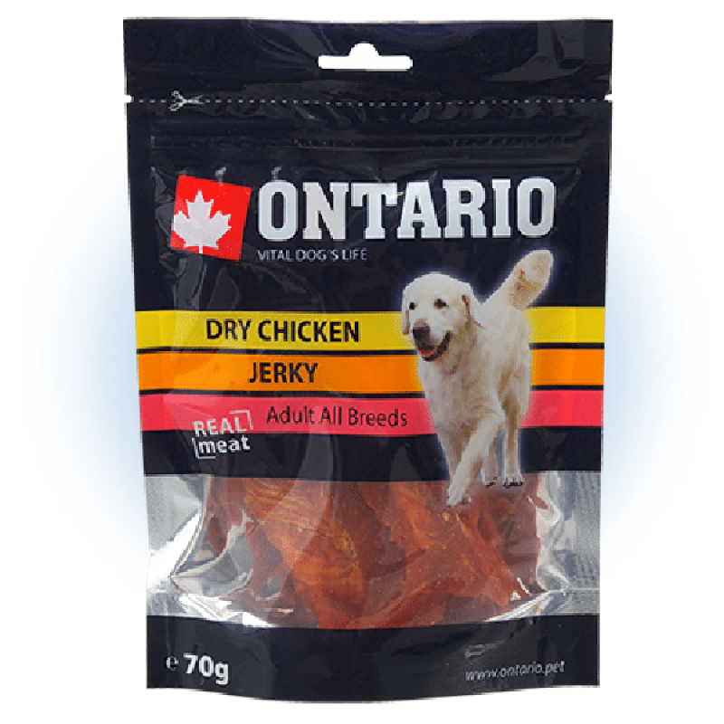 Ontario Dog Treats Dry Chicken Jerky, 70 g