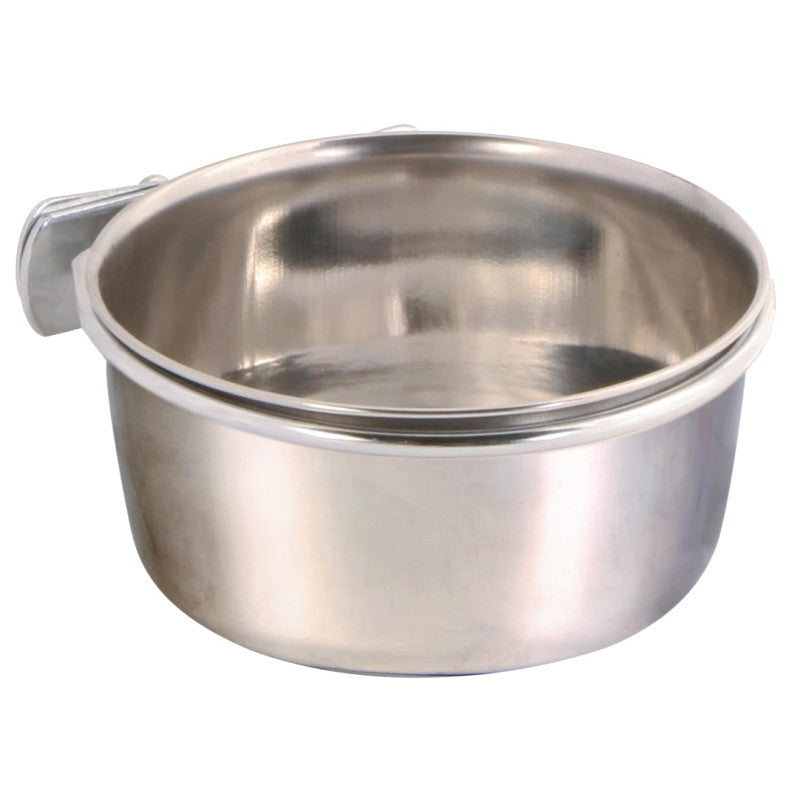 Bird Bowl - Trixie Stainless Steel Bowl with Holder, 300ml