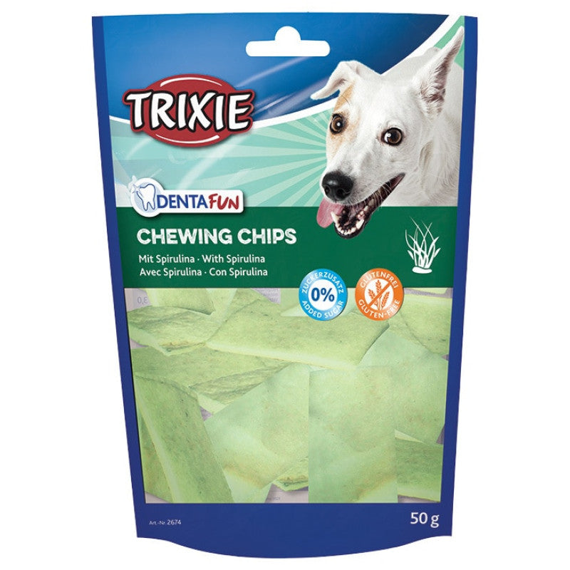 Gardums suņiem - Trixie Chewing Chips with Spirulina Algae 50g