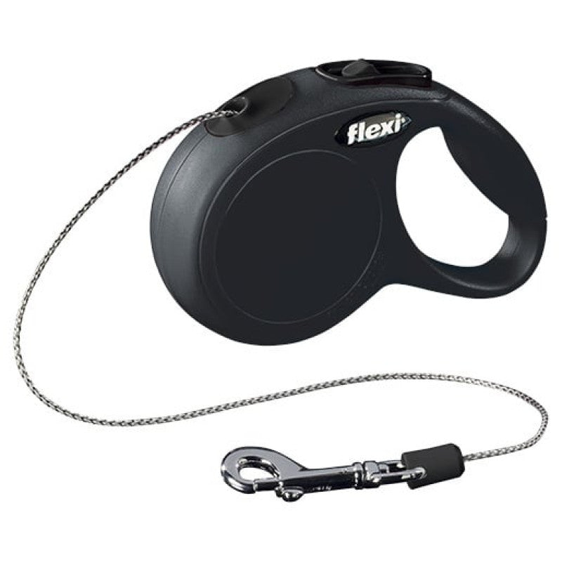 FLEXI Classic Kordelleinen XS 3m, Farbe: schwarz