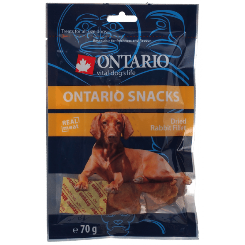 Ontario kārumi suņiem žāvētas truša strēmelītes, 70 g
