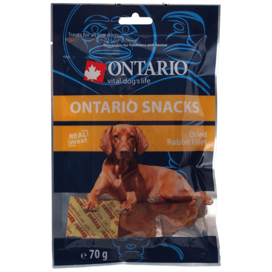 Ontario kārumi suņiem žāvētas truša strēmelītes, 70 g