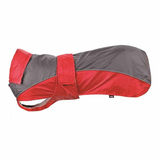 Trixie Lorient raincoat, M: 45 cm, red/grey