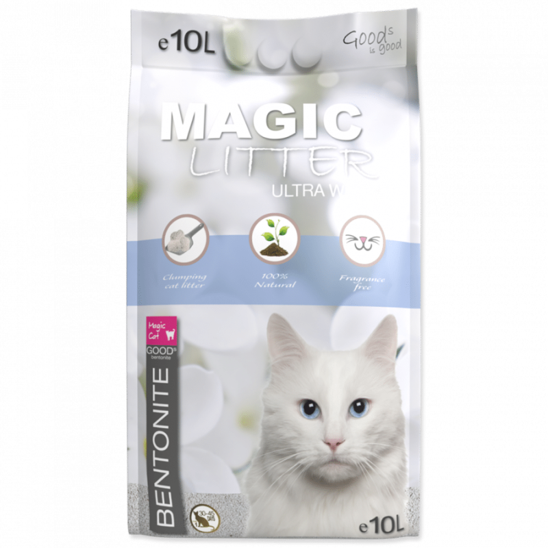 Magic Litter Bentonite Ultra White Cat Litter, 10l