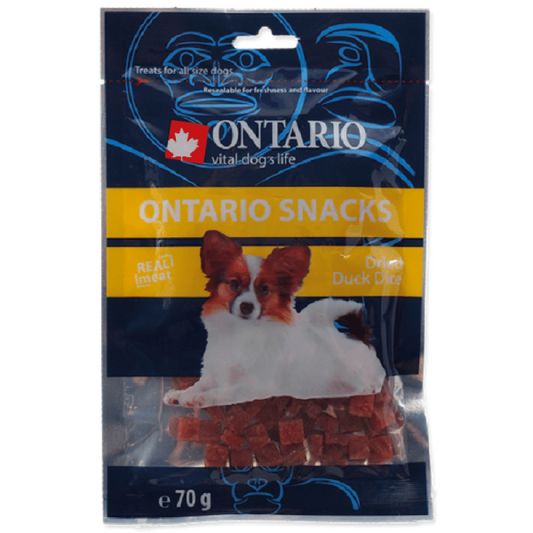 Ontario Dog Treats Duck Dice Small, 70 g