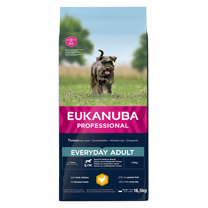 Eukanuba Adult Small and Medium Chicken Every Day, 16.5 kg