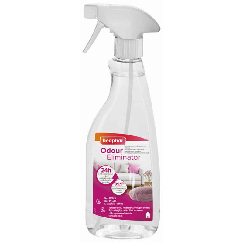 Dezodorants nepatīkamas smakas likvidēšanai telpās : Beaphar ODOUR ELIMINATOR 500ml