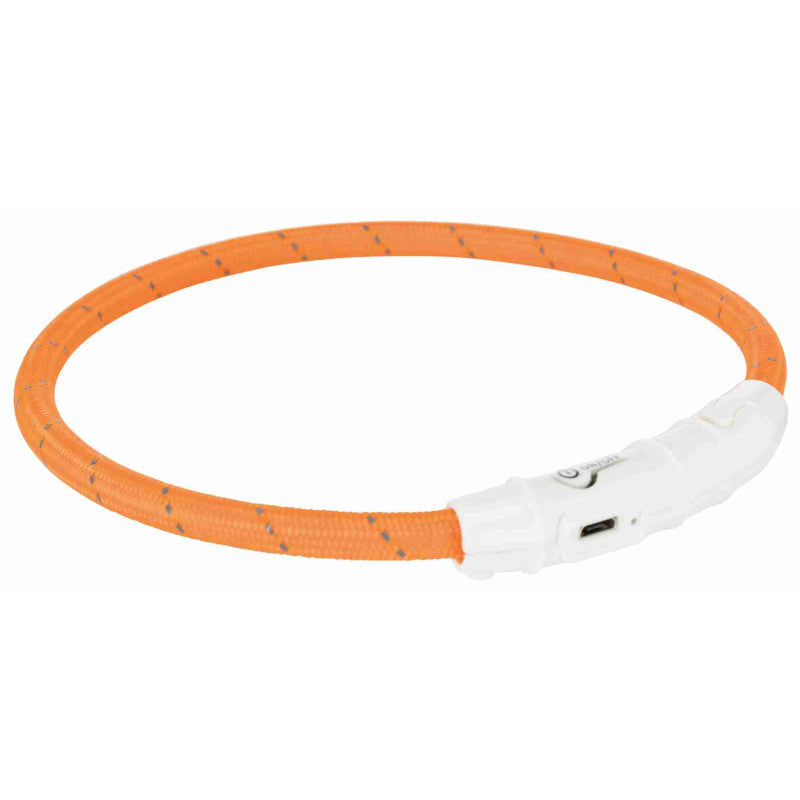 Trixie Flash light ring USB, XS–S: 35 cm/ø 7 mm, orange