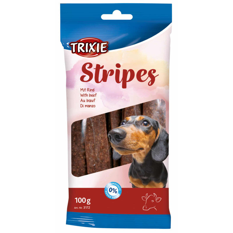 Trixie Stripes mit Rindfleisch, 10 Stück/100g