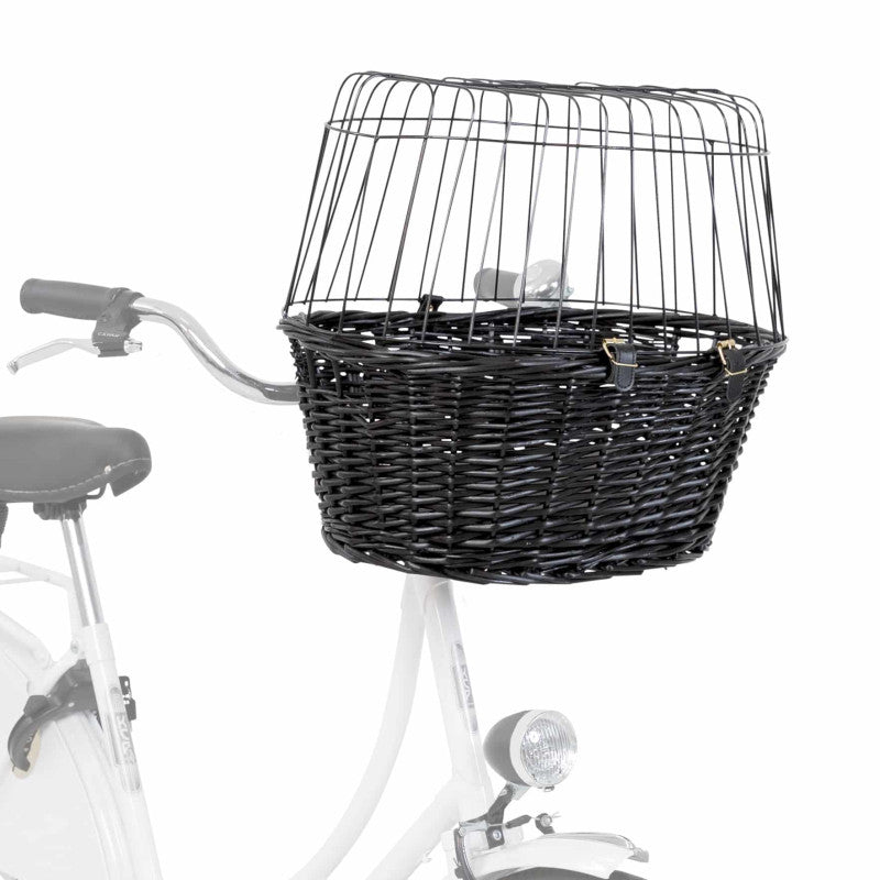 Trixie cykelkorg med galler, 50 × 41 × 35 cm, svart