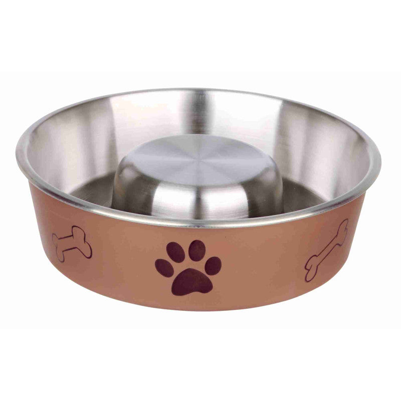 Trixie Slow Feed stainless steel bowl, 1.4 l/ø 21 cm