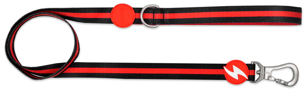 Dashi Stripes3 RED&BLACK pavada suņiem