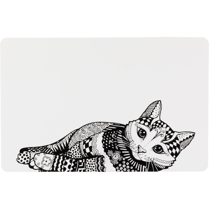Trixie Zentangle bordsunderlägg, 44 × 28 cm, vit/svart