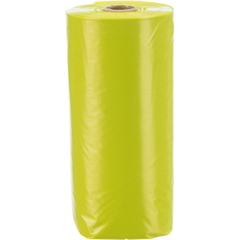 Trixie Hund Plocka upp hundbajspåsar med citrondoft, M, 4 rullar med 20 st., gul