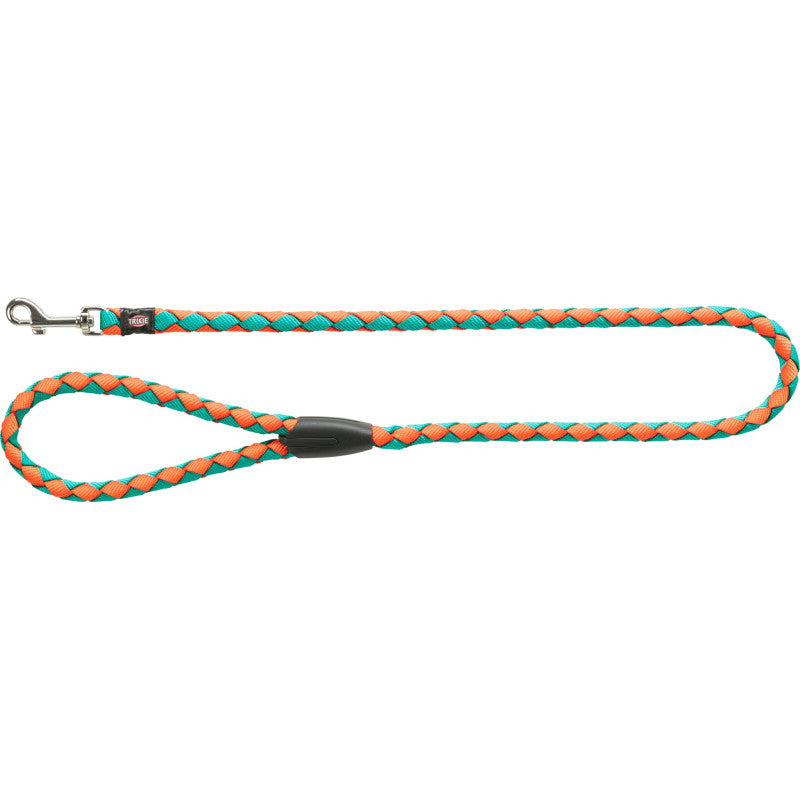 Pavada : Trixie Cavo leash, S–M: 1.00 m/ø 12 mm, papaya/ocean