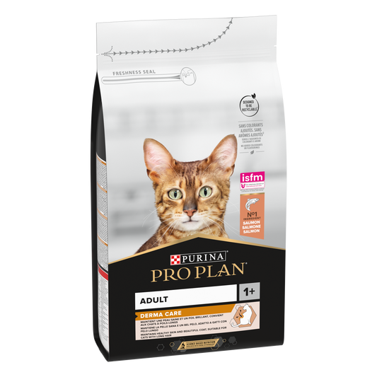 Purina PRO PLAN® Adult Derma Care Dry Cat Food with Salmon, 10kg