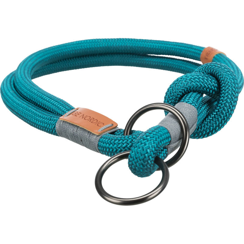 Trixie BE NORDIC Choke, XS–S: 30 cm/ø 6 mm, Petrol/Hellpetrol/Grau/Hellgrau