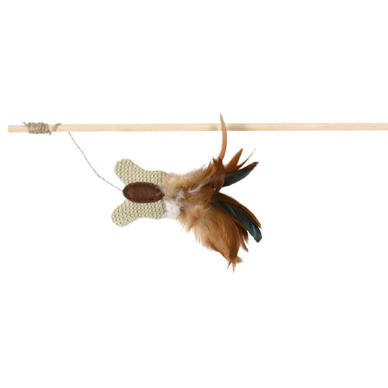 Trixie Playing Rod With Butterfly and Feathers, 45 cm
