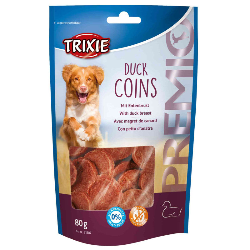 Gardums suņiem : Trixie Premio Duck Coins, 80 g