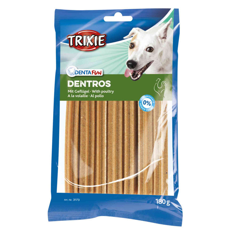 Gardums suņiem : Trixie Dentros with poultry, 7pcs/180g