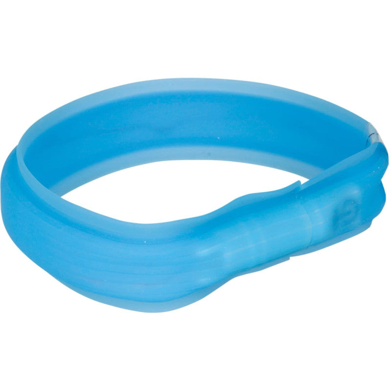 Atstarojoša kaklasiksna suņiem – Trixie Flash light band USB, M–L: 50 cm/30 mm, blue