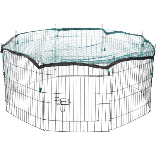 Trixie Outdoor run with net, 8 elements of 60 × 57 cm, green