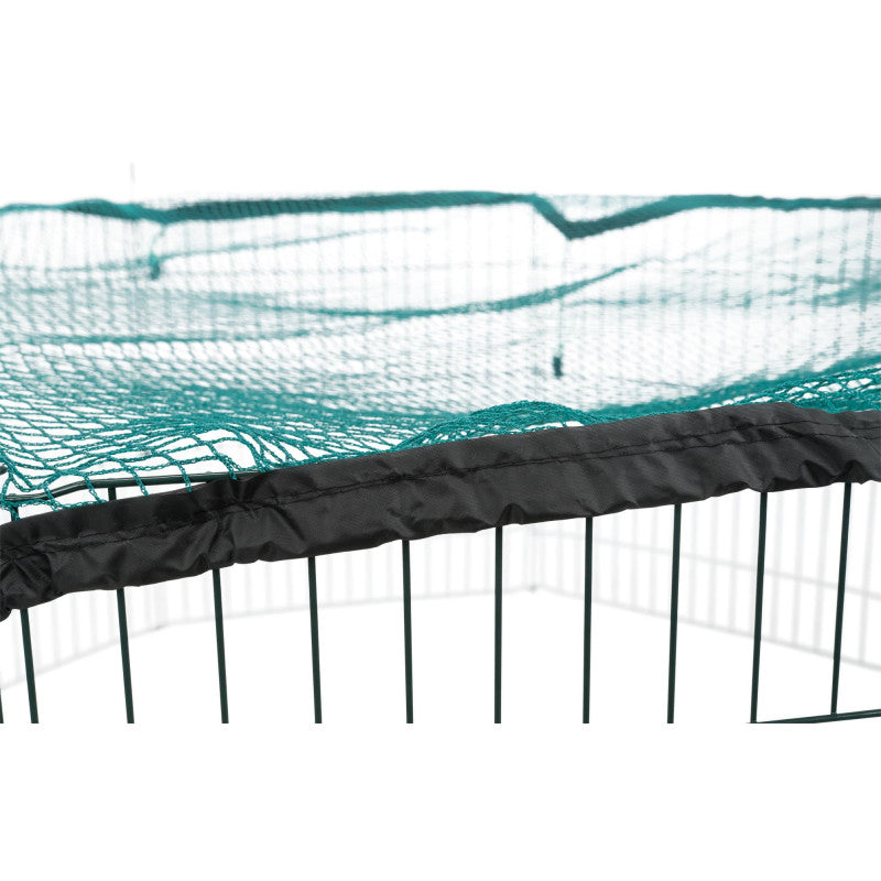Manēža ar aizsardzības tīklu trušiem : Trixie Outdoor run with net, 8 elements of 60 × 57 cm, green