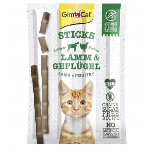 Papildbarība kaķiem : Sticks Lamb/Poultry 4gab. 20g