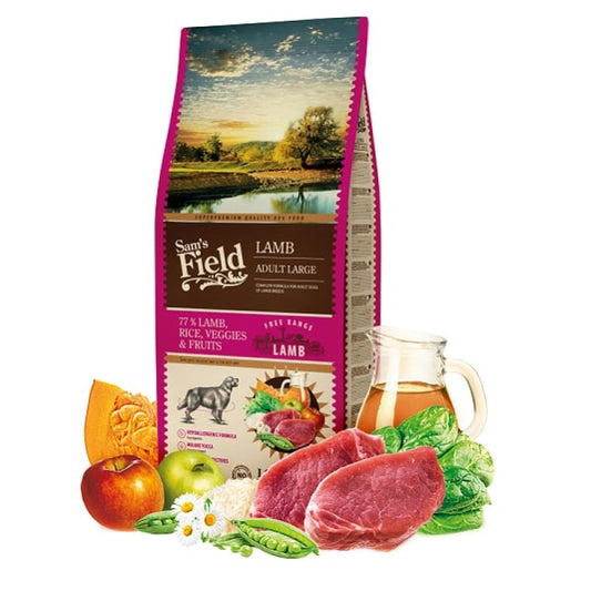 Sams Field Dry Dog Food with Fresh Lamb & Rice Adult Large, 13 kg