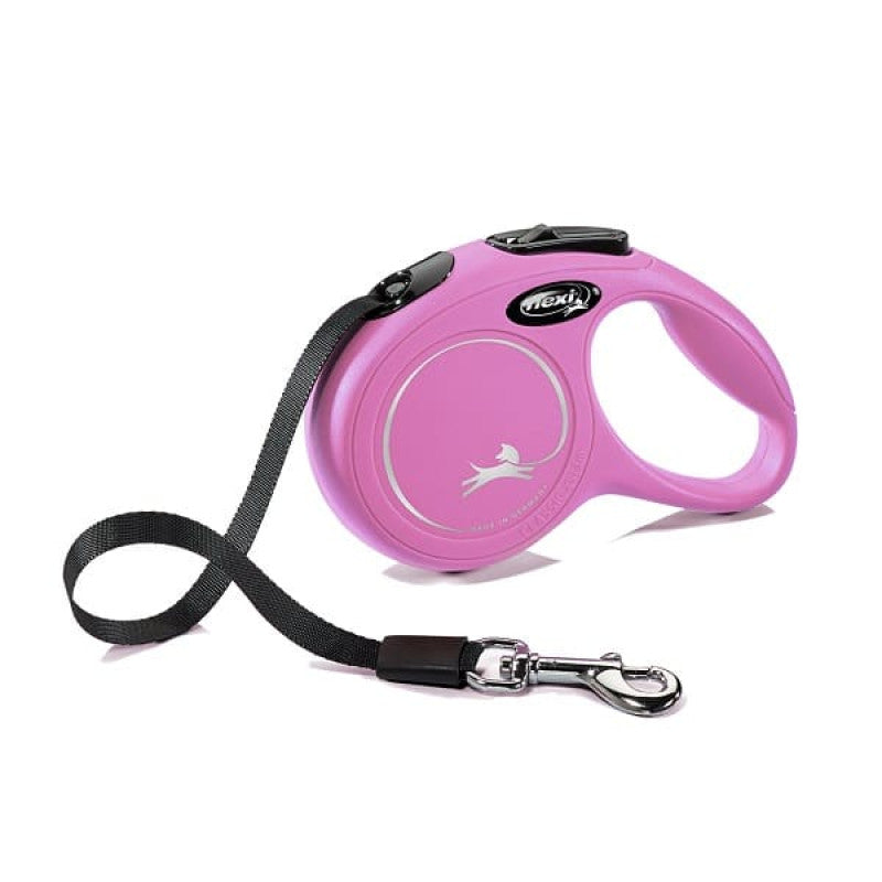 Inerces pavada suņiem: Flexi New CLASSIC, tape leash, XS: 3 m, pink, up to 12 kg