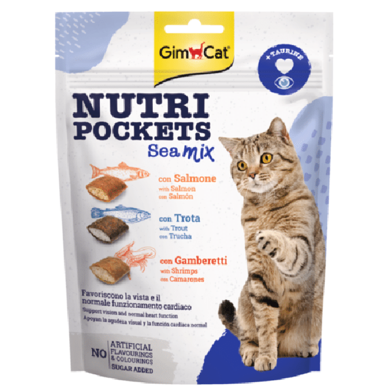 GIMBORN Nutri Pockets Havsmix med lax, öring, räkor, 150gr
