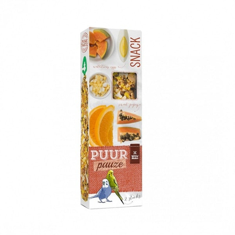 Witte Molen Puur PAUZE STICKS BUDGIE PAPAYA & ORANGE 60g