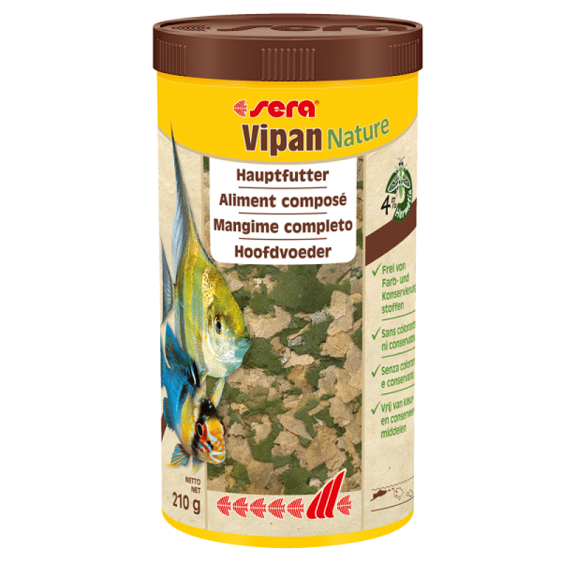 Sera Vipan Nature Flake Food For Fish 1000ml (210g)