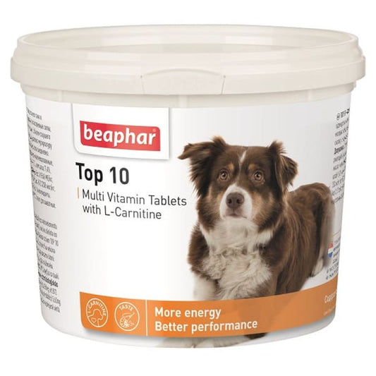 Vitamīnizēta papildbarība : Beaphar TOP 10 For Dogs, 750tab