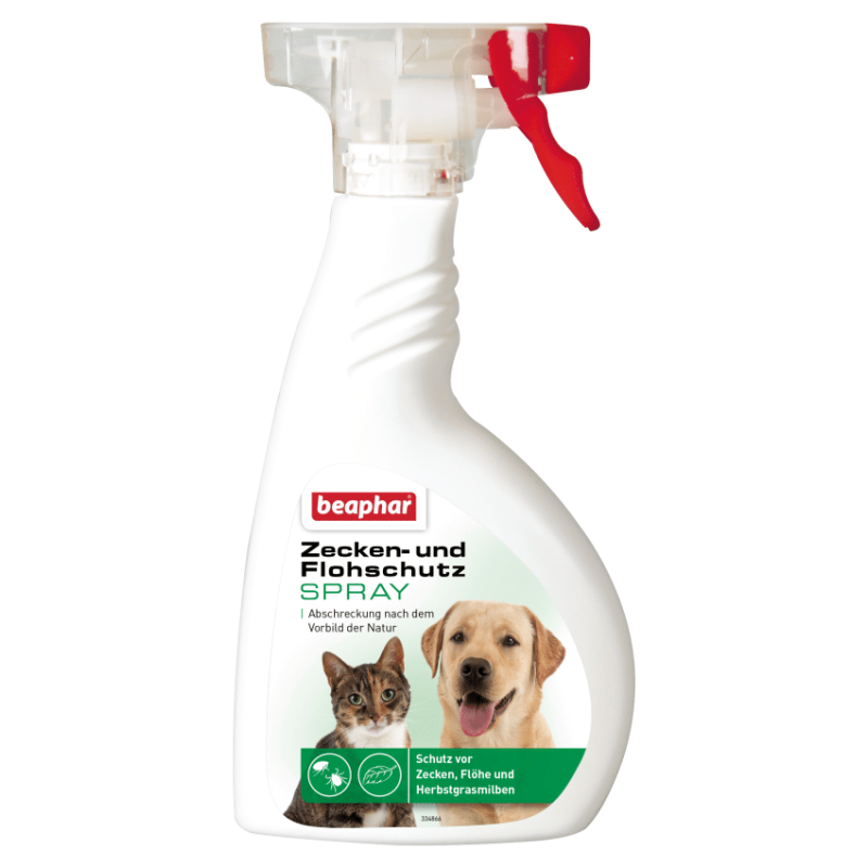 Beaphar Spot On Spray pour chiens et chats, 400 ml - Protection complète contre les puces et les tiques