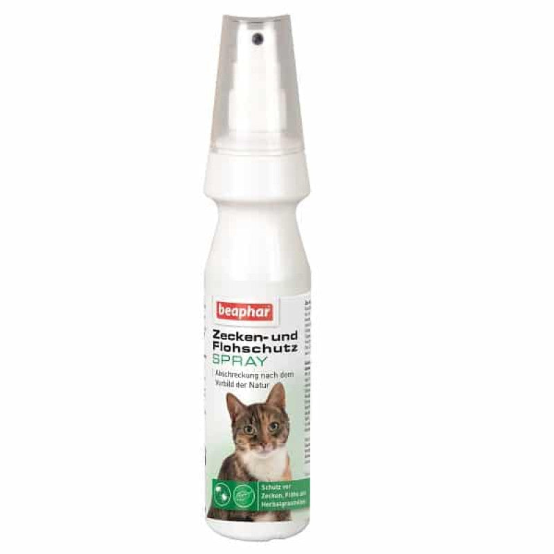 Beaphar Spot On Spray pour chats, 150 ml - Protection de précision contre les puces et les tiques