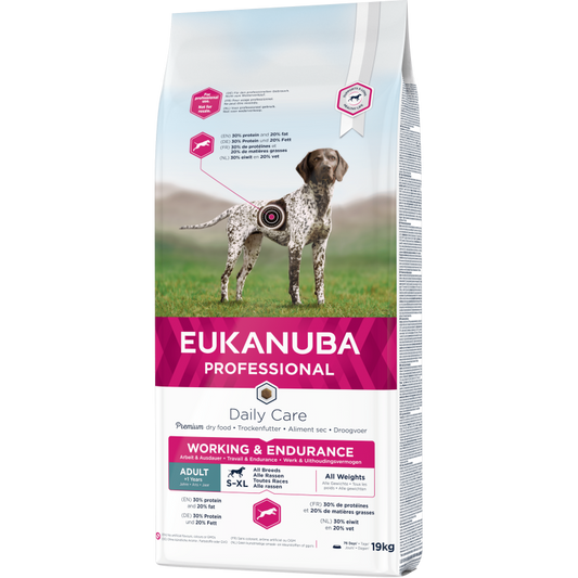 Eukanuba Adult ALL PREMIUM Working & Endurance, Chicken, 19 kg