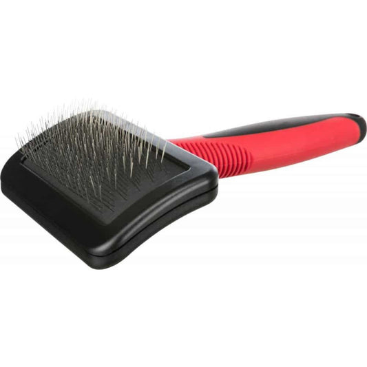 Trixie Soft brush, plastic/metal bristles, 12 × 16 cm