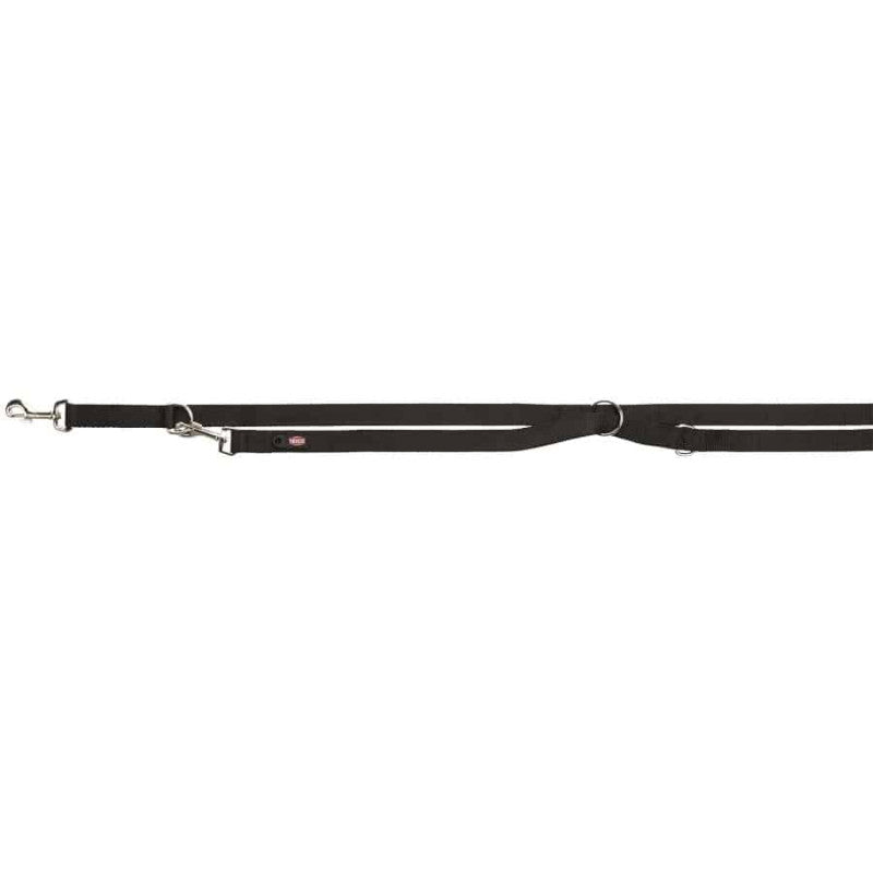 Trixie Premium verstellbare Leine, L–XL: 2,00 m/25 mm, schwarz