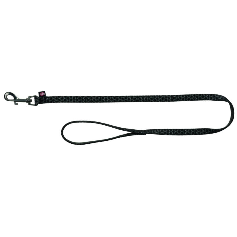 Trixie Night Reflect leash, M–L: 1.00 m/20 mm, black