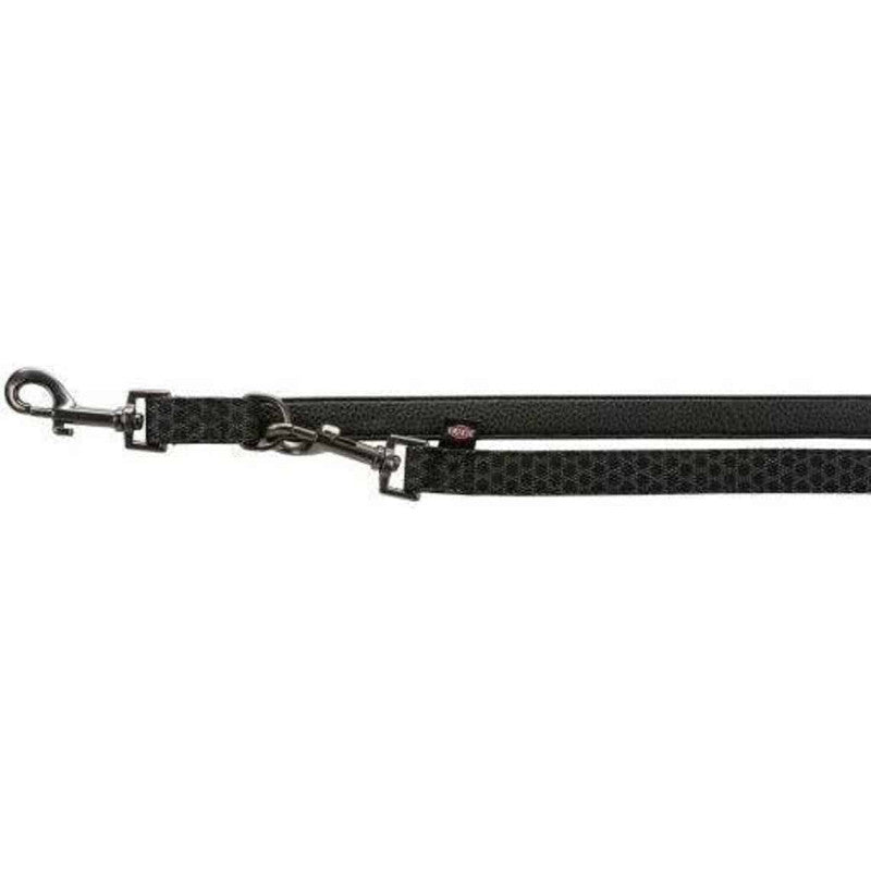 Trixie Night Reflect verstellbare Leine, XS–S: 2,00 m/15 mm, schwarz