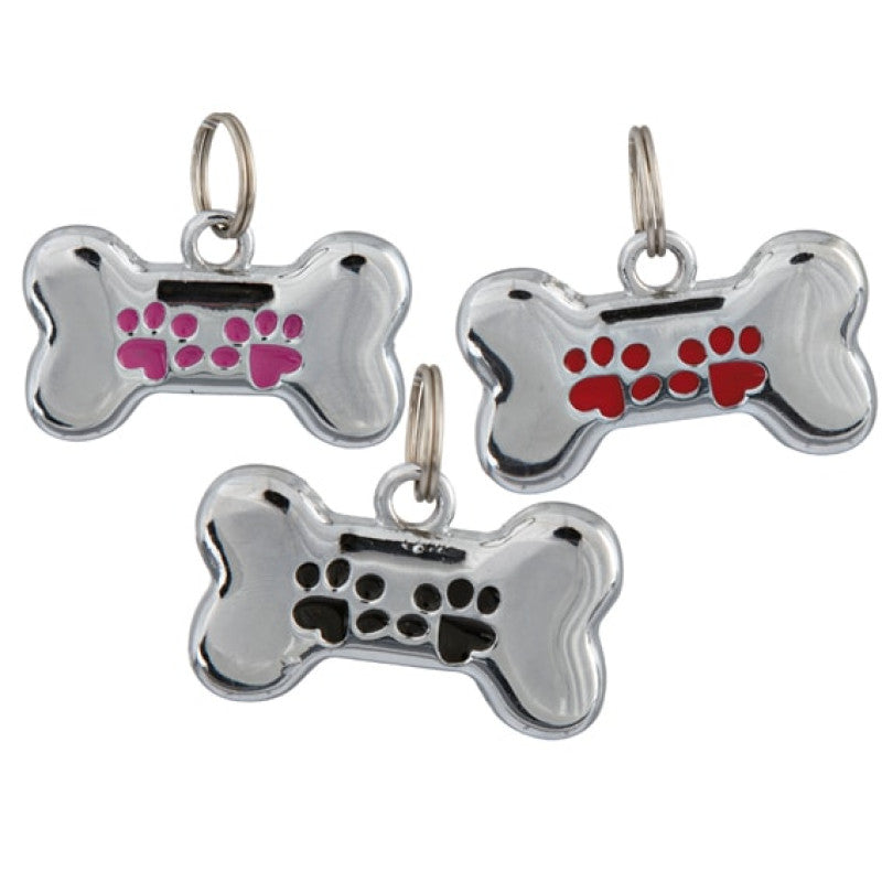 Medaljoni un adreses nesēji : Trixie Fancy I.D. tag bone shaped, 3.5 × 2 cm/1gab